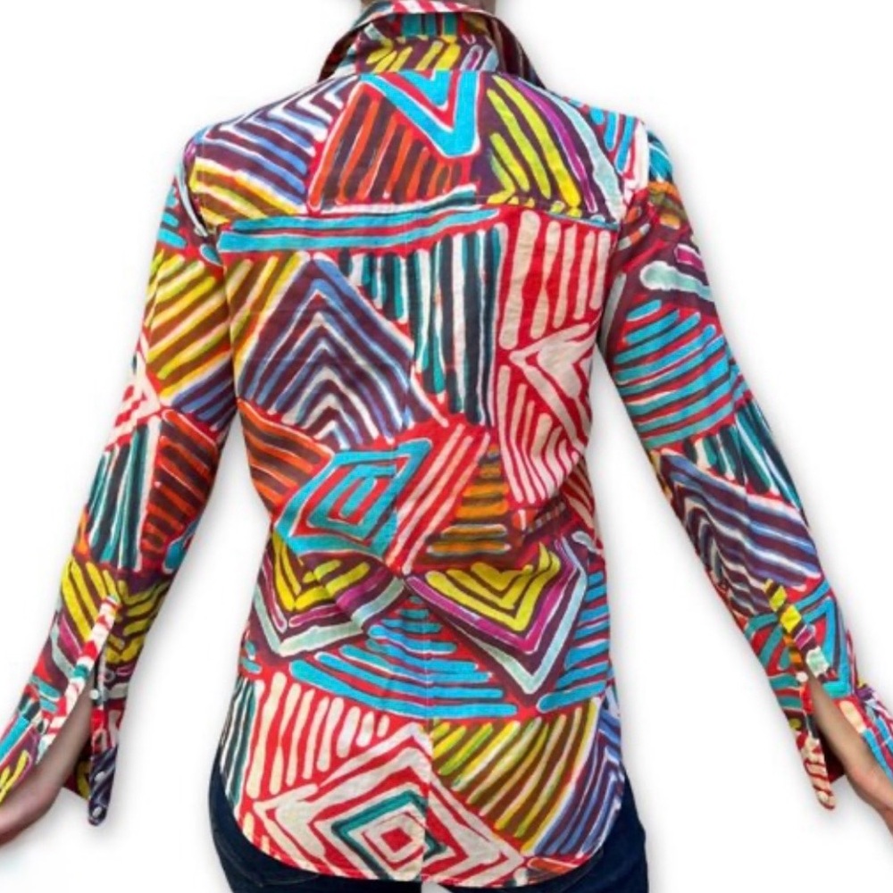J. Crew Multicolor Geometric Button Down Shirt - image 6